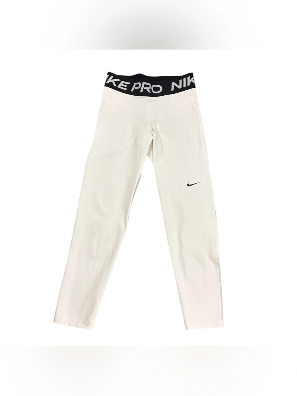 Nike Pro Dri-FIT Leggings Women’s XS White Compression Athletic Workout Pants